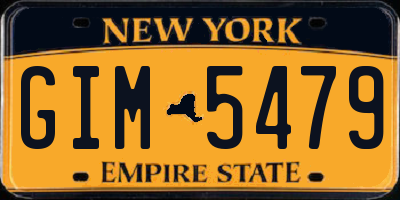 NY license plate GIM5479