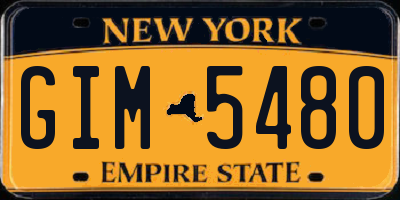 NY license plate GIM5480