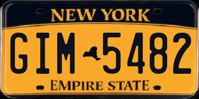 NY license plate GIM5482