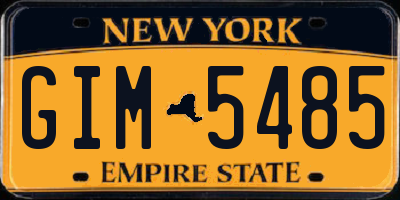 NY license plate GIM5485
