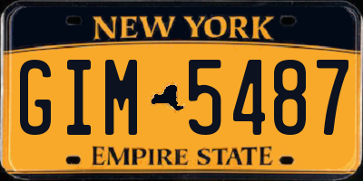 NY license plate GIM5487