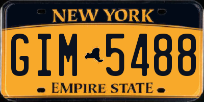 NY license plate GIM5488