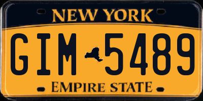 NY license plate GIM5489