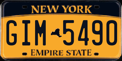 NY license plate GIM5490