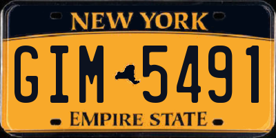 NY license plate GIM5491