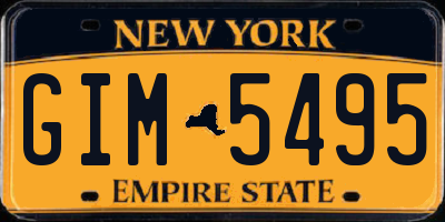 NY license plate GIM5495