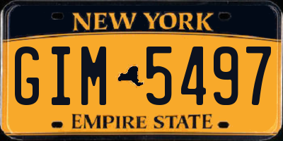 NY license plate GIM5497