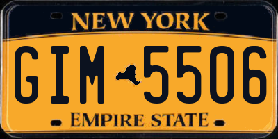 NY license plate GIM5506