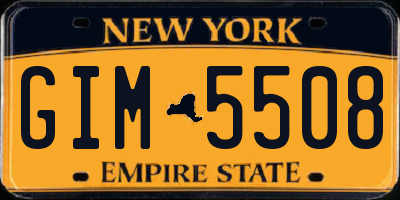 NY license plate GIM5508