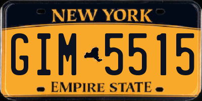 NY license plate GIM5515