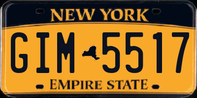 NY license plate GIM5517