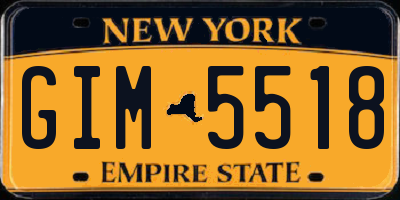 NY license plate GIM5518