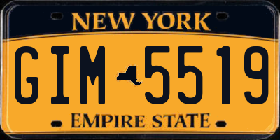 NY license plate GIM5519