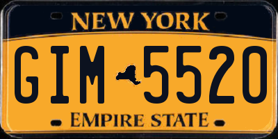 NY license plate GIM5520
