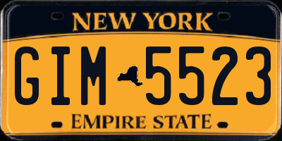 NY license plate GIM5523