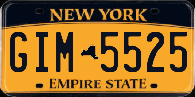 NY license plate GIM5525