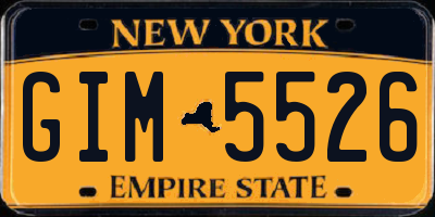 NY license plate GIM5526