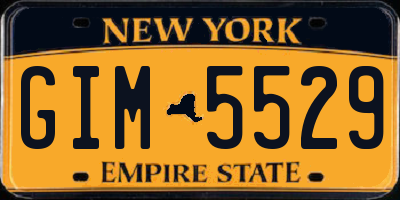 NY license plate GIM5529