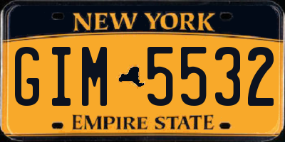 NY license plate GIM5532