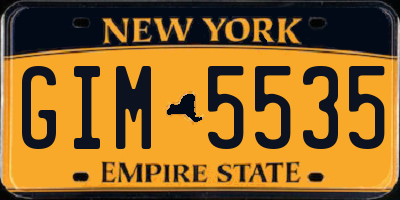 NY license plate GIM5535
