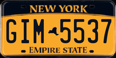 NY license plate GIM5537