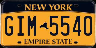 NY license plate GIM5540