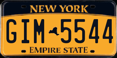 NY license plate GIM5544