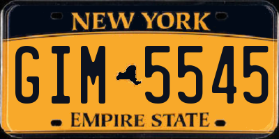 NY license plate GIM5545