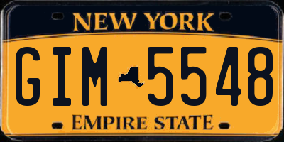 NY license plate GIM5548