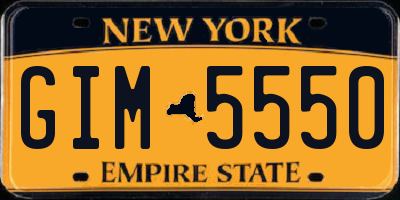 NY license plate GIM5550