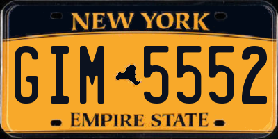 NY license plate GIM5552