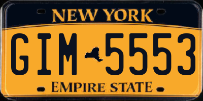 NY license plate GIM5553
