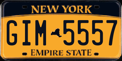 NY license plate GIM5557