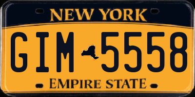 NY license plate GIM5558