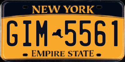 NY license plate GIM5561