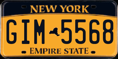 NY license plate GIM5568
