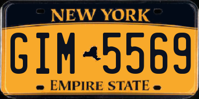 NY license plate GIM5569