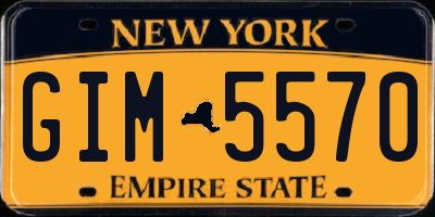 NY license plate GIM5570