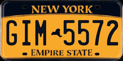 NY license plate GIM5572