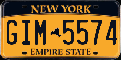 NY license plate GIM5574