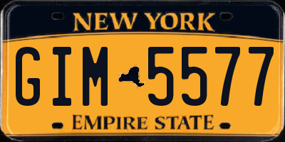 NY license plate GIM5577