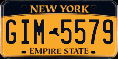NY license plate GIM5579