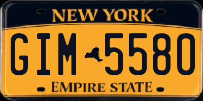 NY license plate GIM5580