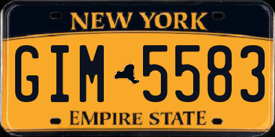 NY license plate GIM5583