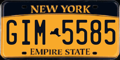 NY license plate GIM5585