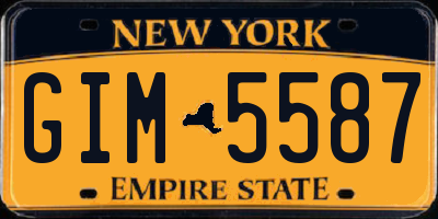 NY license plate GIM5587