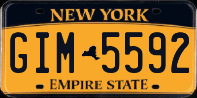 NY license plate GIM5592