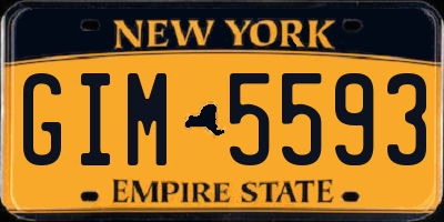 NY license plate GIM5593