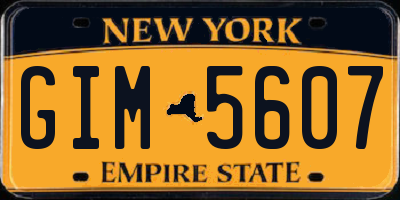 NY license plate GIM5607