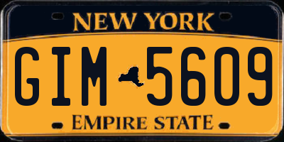 NY license plate GIM5609